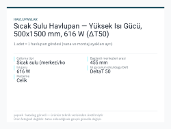 Sıcak Sulu Havlupan — Yüksek Isı Gücü, 500x1500 mm, 616 W (ΔT50)