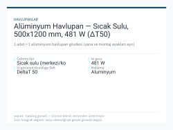 Alüminyum Havlupan — Sıcak Sulu, 500x1200 mm, 481 W (ΔT50)