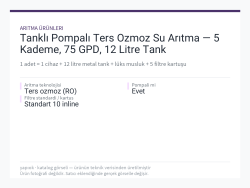 Tanklı Pompalı Ters Ozmoz Su Arıtma — 5 Kademe, 75 GPD, 12 Litre Tank