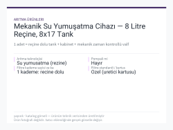 Mekanik Su Yumuşatma Cihazı — 8 Litre Reçine, 8x17 Tank
