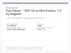 Duş Filtresi — KDF 55 ve Aktif Karbon, 1/2 inç Bağlantı