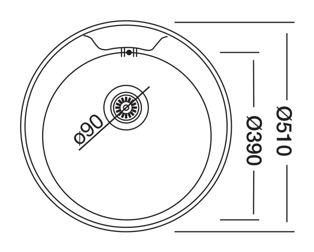 Krom Evye Rondo 146 Tek Hazneli Evye 0,80 mm Ø51 cm Parlak (Polisajlı) uygulama örneği