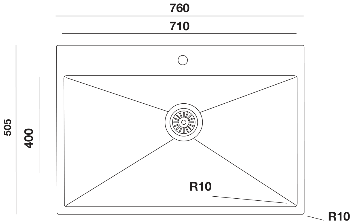 Krom Evye Crux H3104071R10KBT Tek Hazneli Evye 76x50,5 cm Parlak (Polisajlı) uygulama örneği