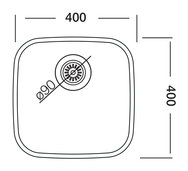 Krom Evye Undermount 007 Tek Hazneli Evye 0,80 mm 40x40 cm Parlak (Polisajlı) uygulama örneği