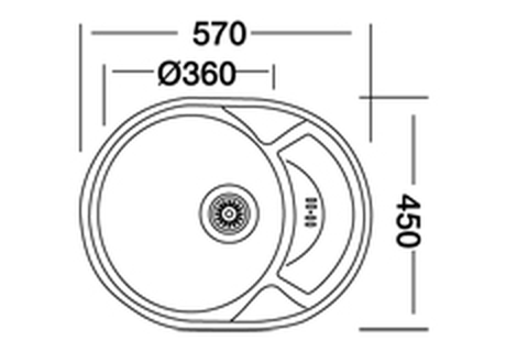 Krom Evye Rondo 158 Tek Hazneli Damlalıklı Evye 0,80 mm 45x57 cm Parlak (Polisajlı) uygulama örneği