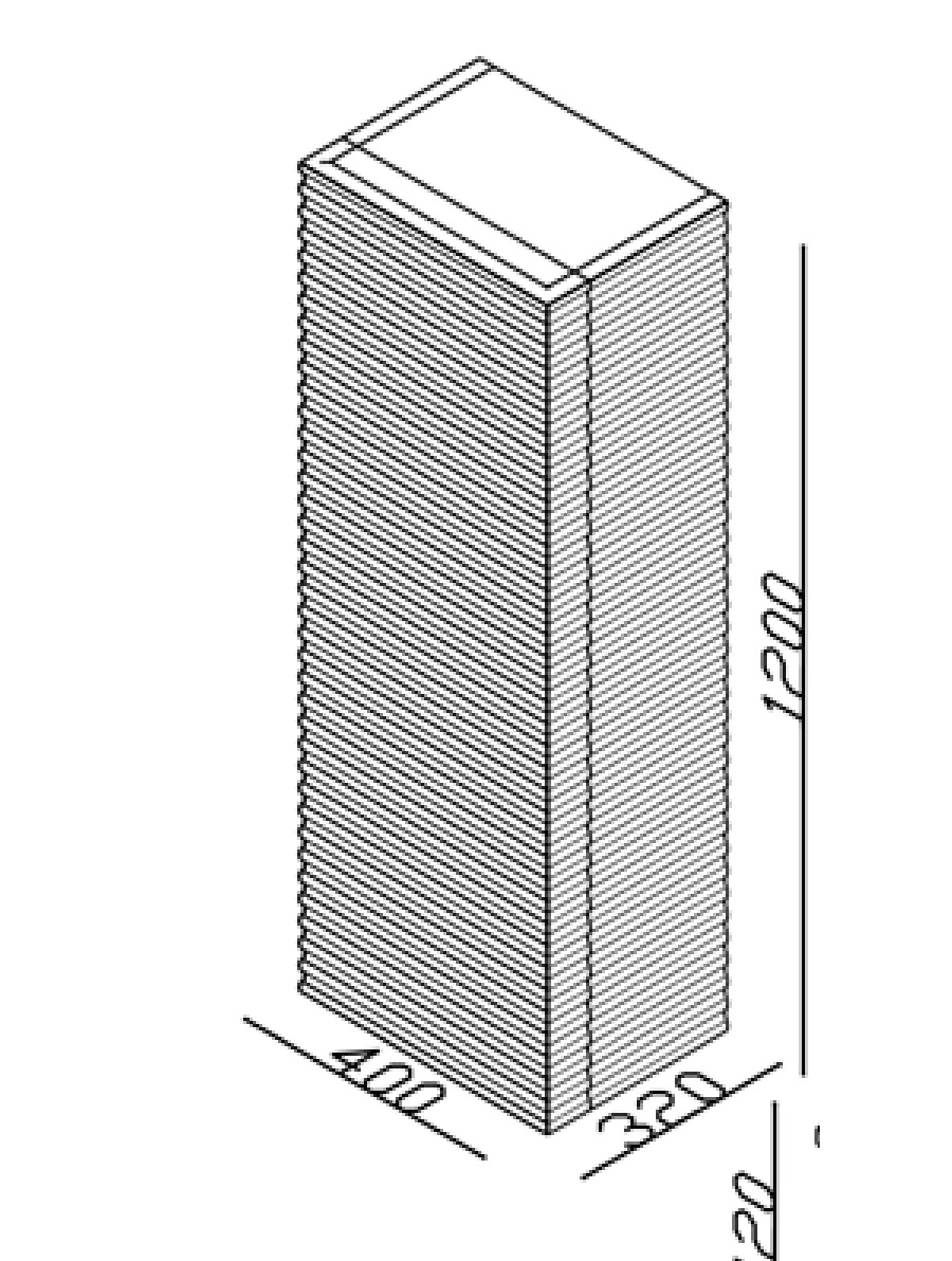 Lineart Fuga Boy Dolabı (Derzli Kapaklı) 40x120x32 cm Gri uygulama örneği