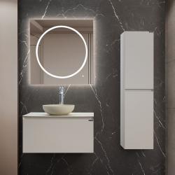 Lineart Royal Circle 810 Lavabolu Modül + Bella Led Ayna Modül 80 cm Bej