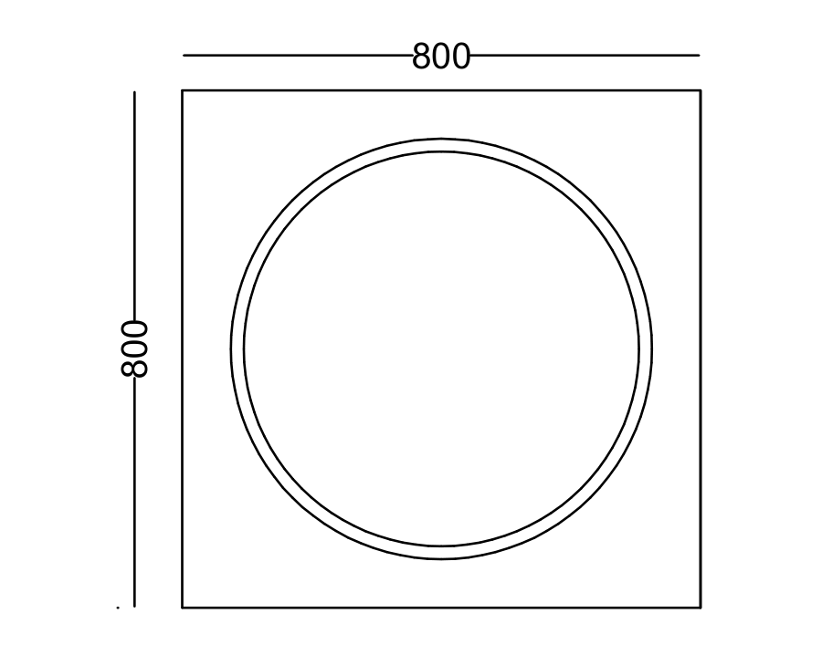 Lineart Bella Led Ayna 80x80 cm uygulama örneği