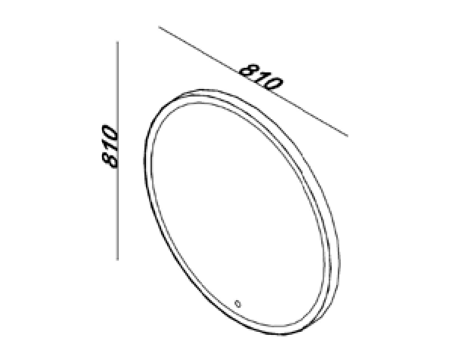 Lineart Dolce Ø80 Metal Çerçeveli Led Ayna Ø80 cm uygulama örneği