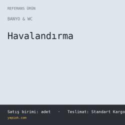 Banyo Aspiratoru - Cek Valfli, Nem Sensorlu