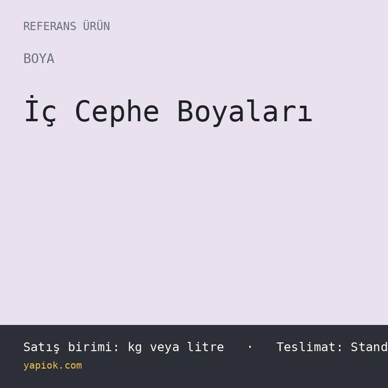 Silikonlu Silinebilir Mat Ic Cephe Boyasi 20 kg