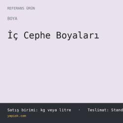 Silikonlu Silinebilir Mat Ic Cephe Boyasi 20 kg