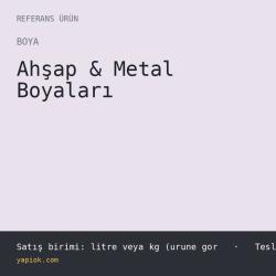 Sentetik Saten Son Kat Boya (Ahsap ve Metal)