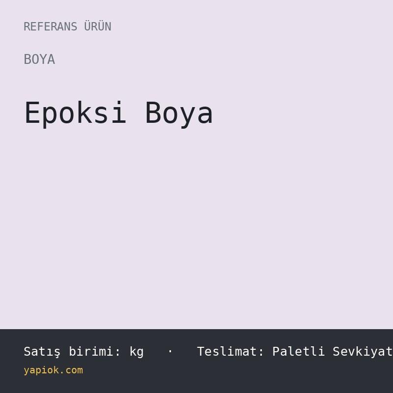 Solventsiz Epoksi Self-Leveling Zemin Kaplamasi (A+B Set)