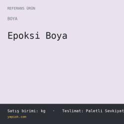 Solventsiz Epoksi Self-Leveling Zemin Kaplamasi (A+B Set)