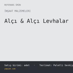 Alçı & Alçı Levhalar — Referans Ürün (adet)