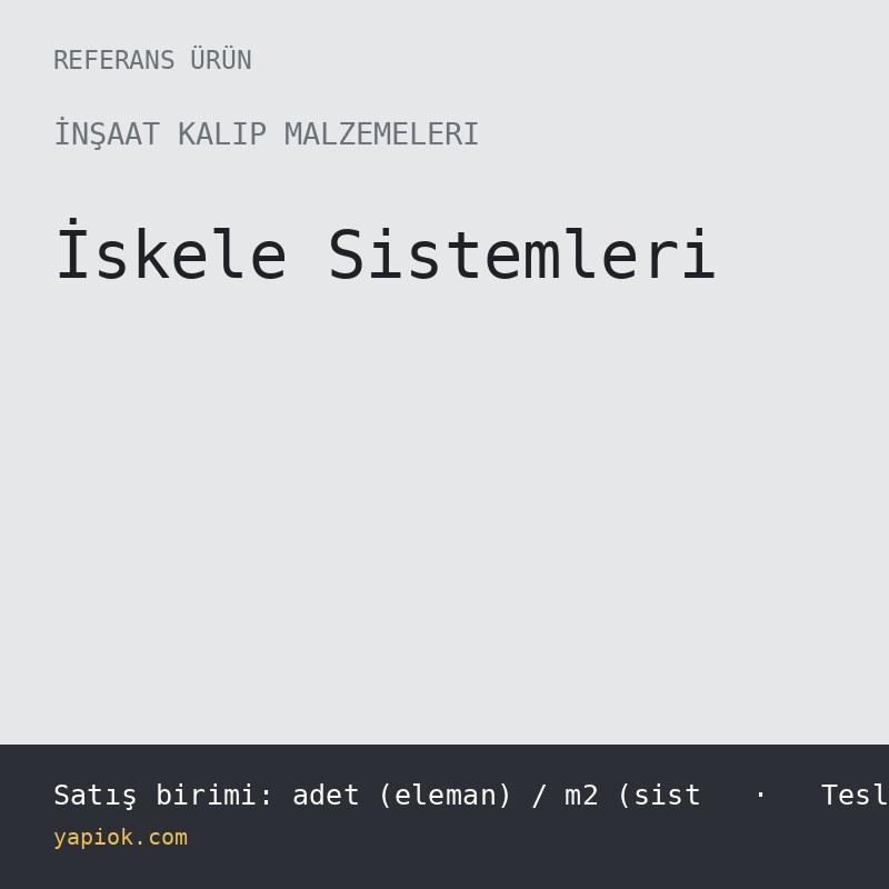 H Tipi Güvenlikli Cephe İskelesi Çerçevesi 2,00 m