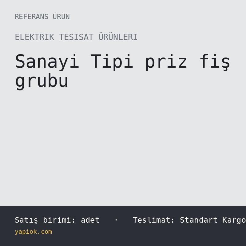 Sanayi Tipi Duvar Prizi 5 Pin (3P+N+E) 32A 400V, IP44