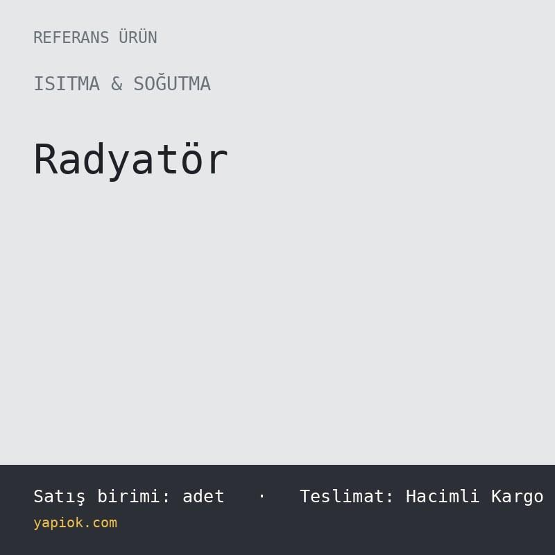 Panel Radyatör Tip 22 (PKKP) 600 x 1000 mm