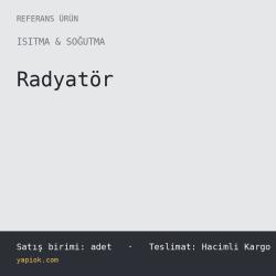Panel Radyatör Tip 22 (PKKP) 600 x 1000 mm