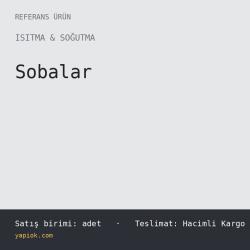 Çelik Odun Sobası 8 kW, 130 mm Baca Çıkışlı