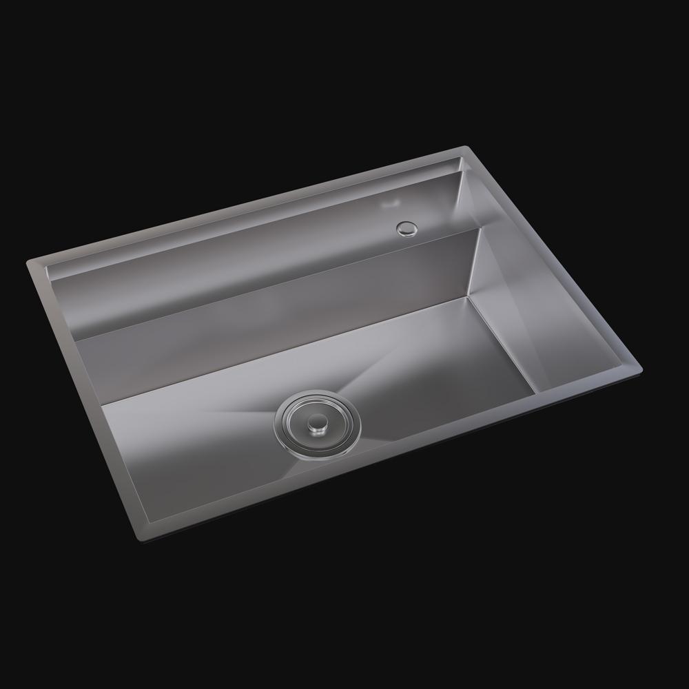 Pure Concept Koruma Kapaklı Paslanmaz Çelik Eviye 68x48 cm Inox uygulama örneği