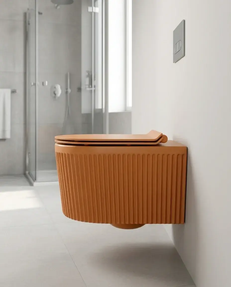 Pure Concept Stripo Kanalsız Asma Klozet Mat Turuncu uygulama örneği