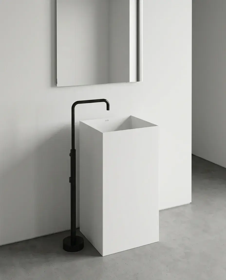 Pure Concept Quadra Monoblok Lavabo Beyaz uygulama örneği