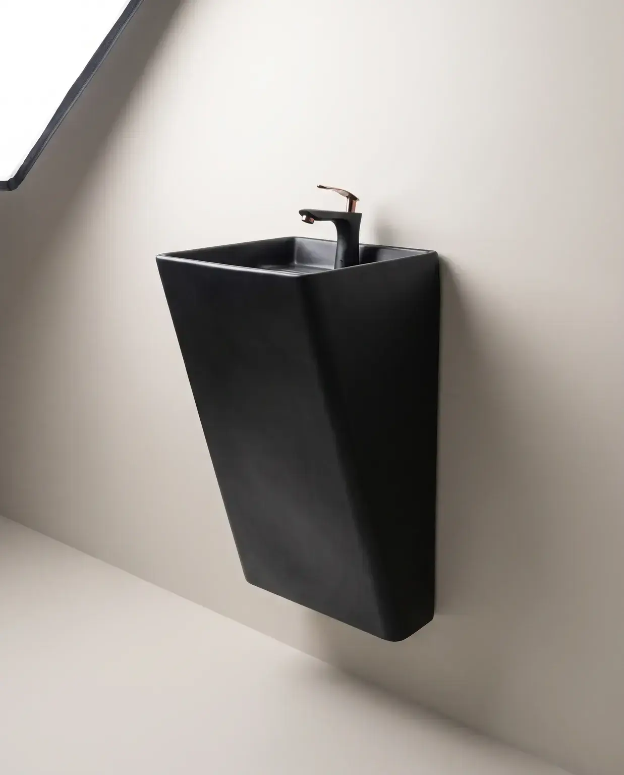 Pure Concept Asma Monoblok Lavabo Mat Siyah uygulama örneği