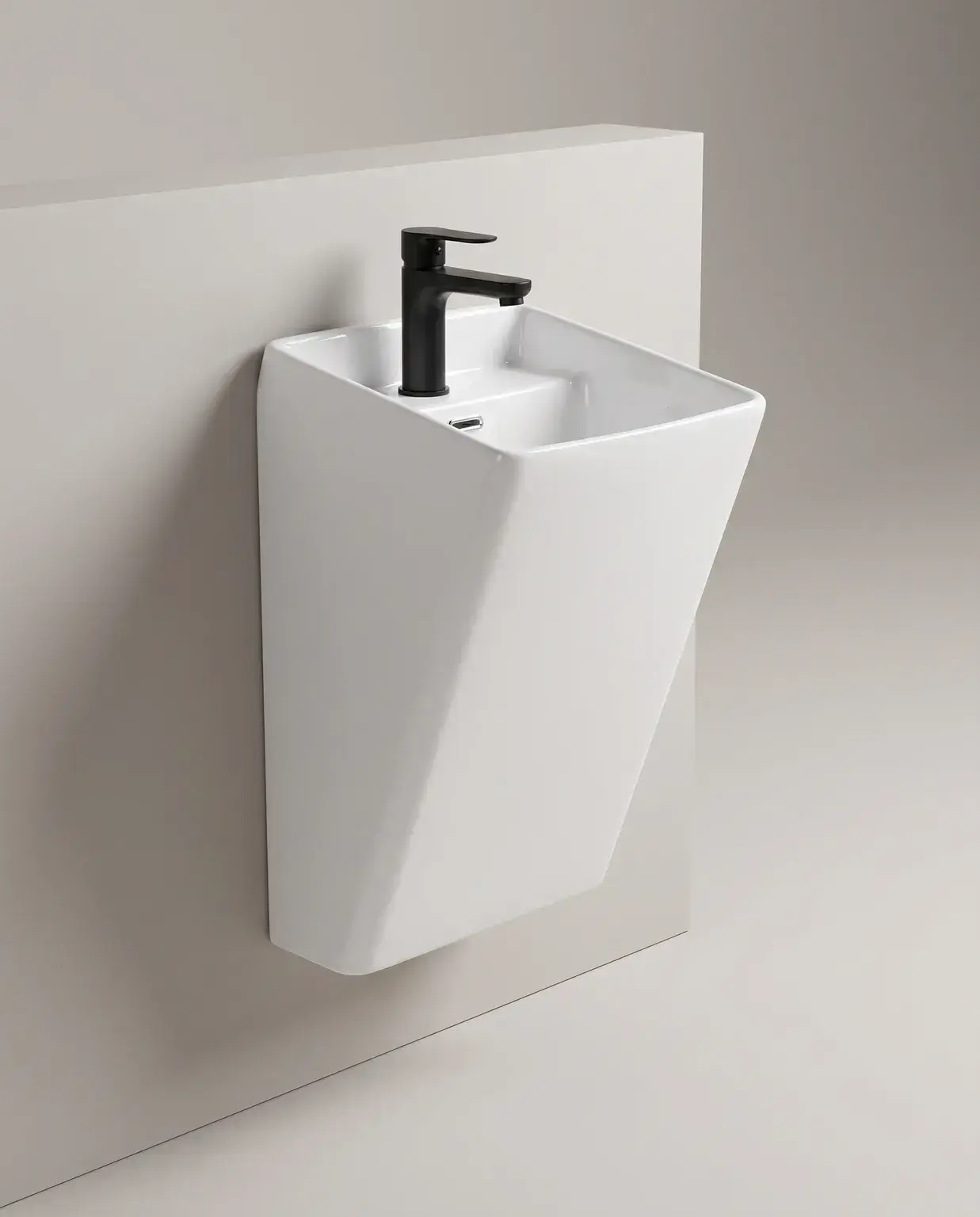 Pure Concept Asma Monoblok Lavabo 36x36x60 cm Beyaz uygulama örneği