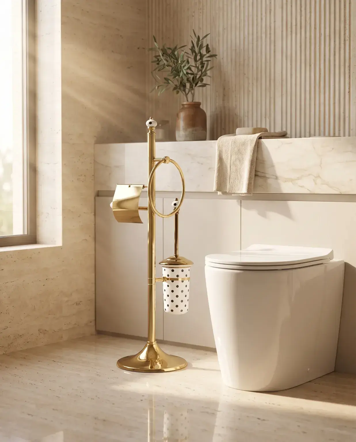 Pure Concept Puantiye 3’lü Ayaklı Set Beyaz uygulama örneği