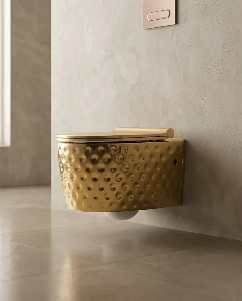 Pure Concept Kapitone Asma Klozet 36x57x28 cm Altın uygulama örneği