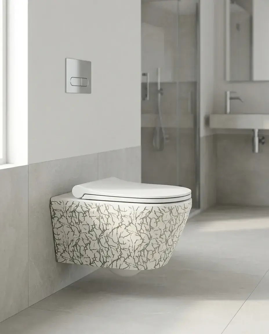 Pure Concept Marble Kanalsız Asma Klozet Gri Gümüş uygulama örneği