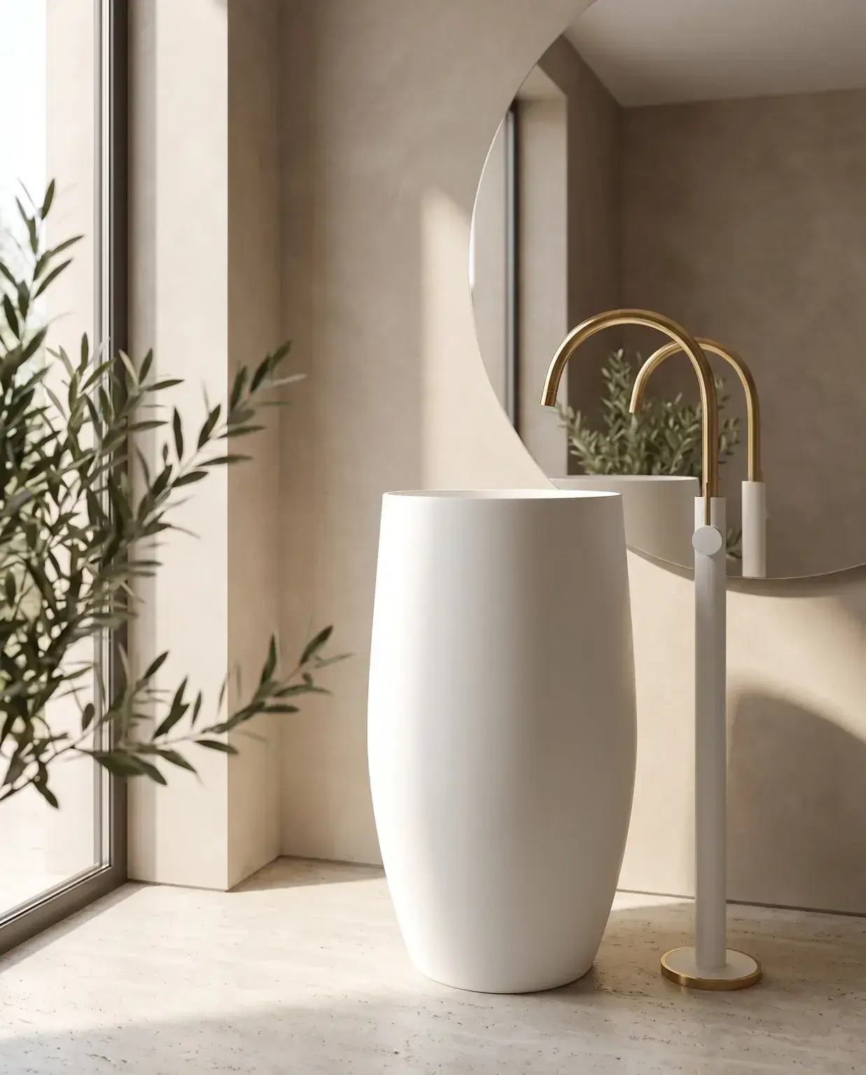 Pure Concept Ellora Monoblok Lavabo Beyaz uygulama örneği