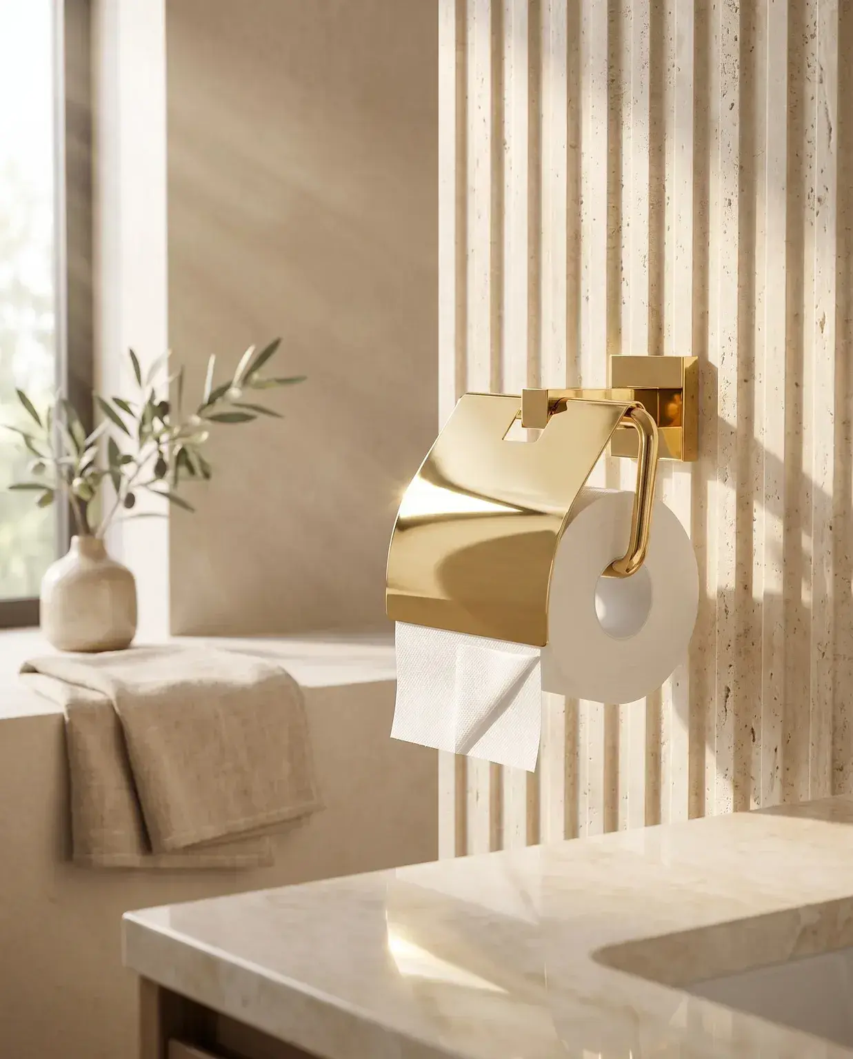 Pure Concept Venedik Kapaklı Kağıtlık Altın uygulama örneği