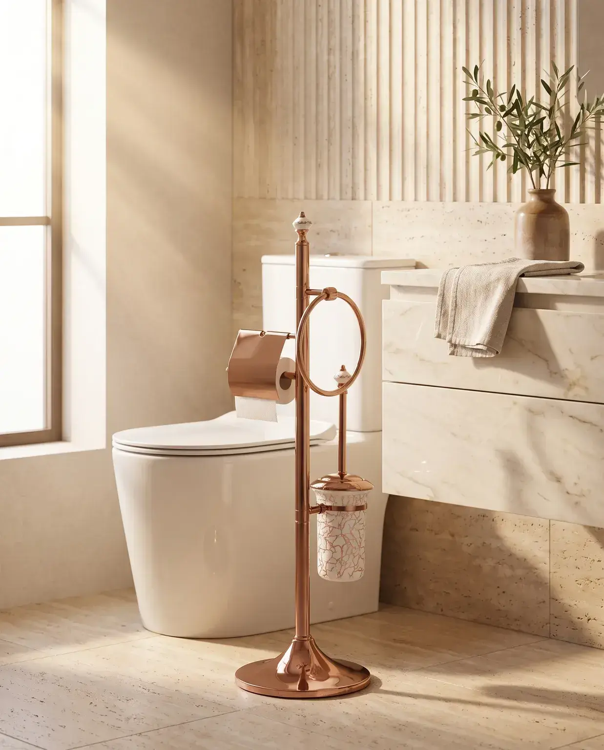 Pure Concept Marble 3’lü Ayaklı Set Bronz uygulama örneği