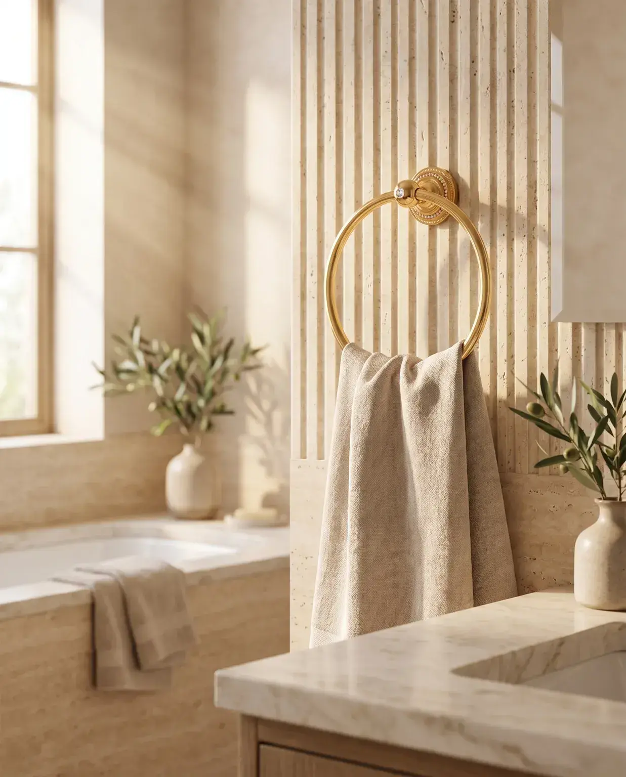Pure Concept Crystal Halka Havluluk Altın uygulama örneği