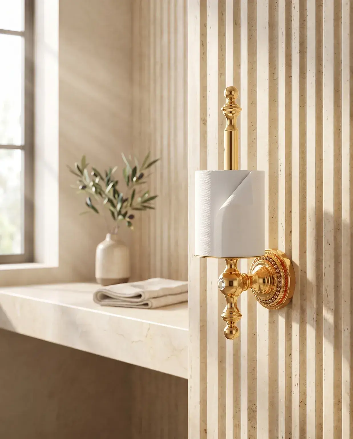 Pure Concept Crystal Yedek Kağıtlık Altın uygulama örneği