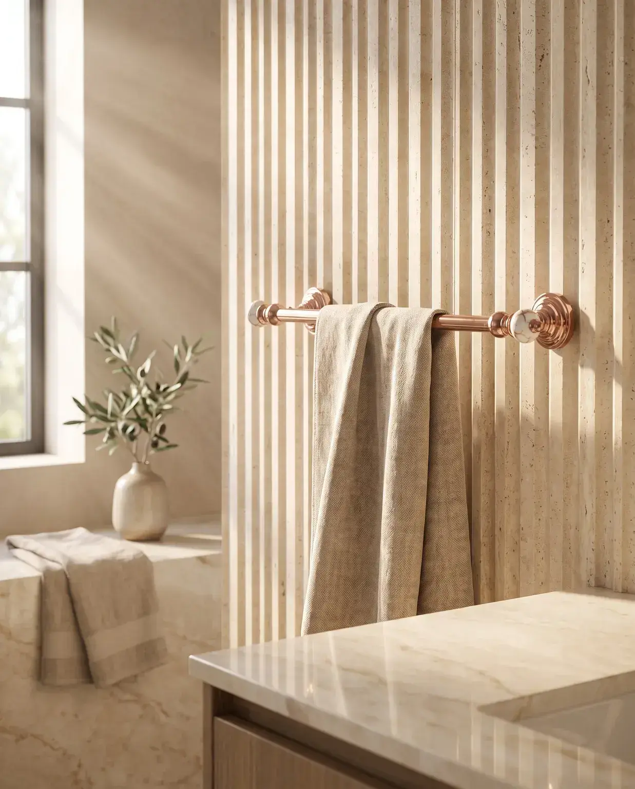 Pure Concept Marble Havluluk 40 cm Bronz uygulama örneği