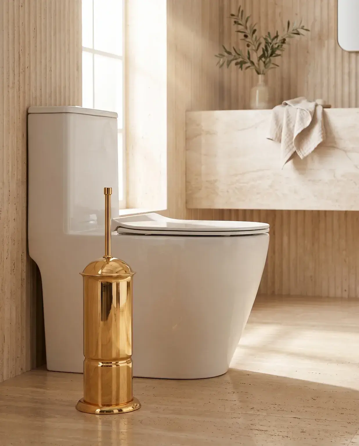 Pure Concept İstanbul Klozet Fırçası Altın uygulama örneği