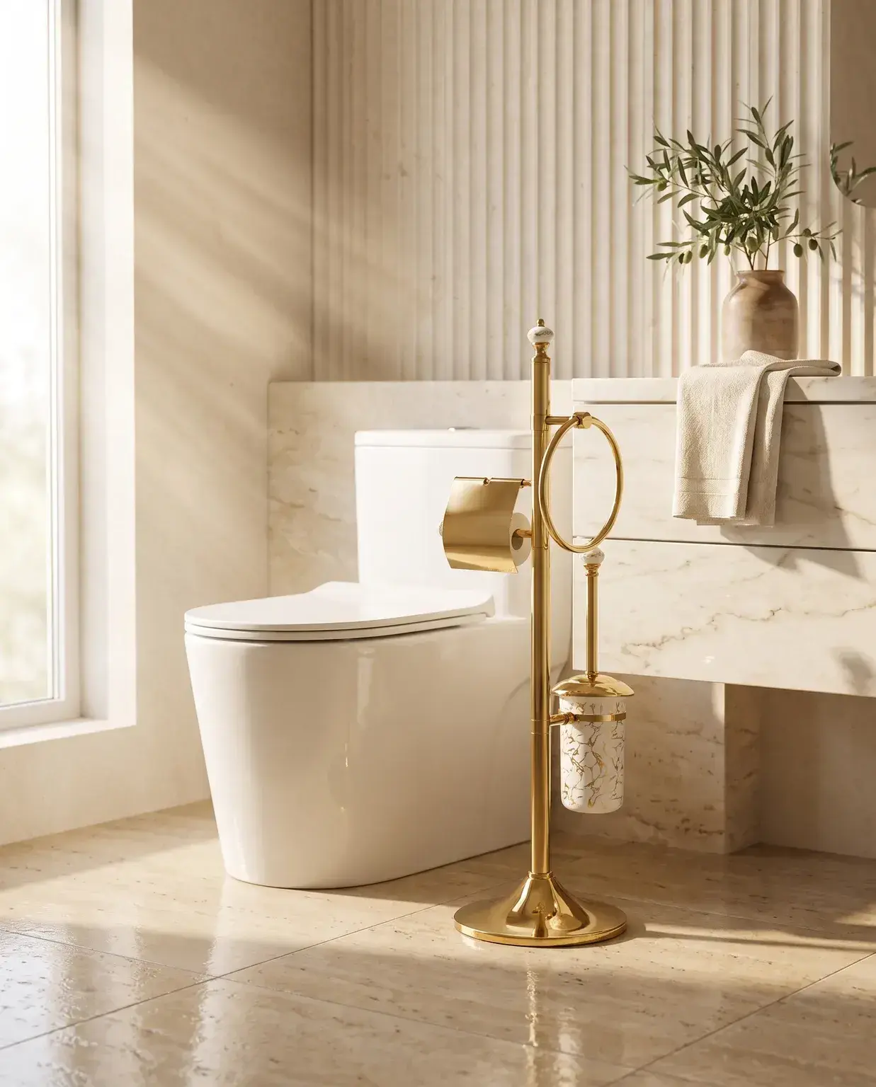 Pure Concept Marble 3’lü Ayaklı Set Altın uygulama örneği