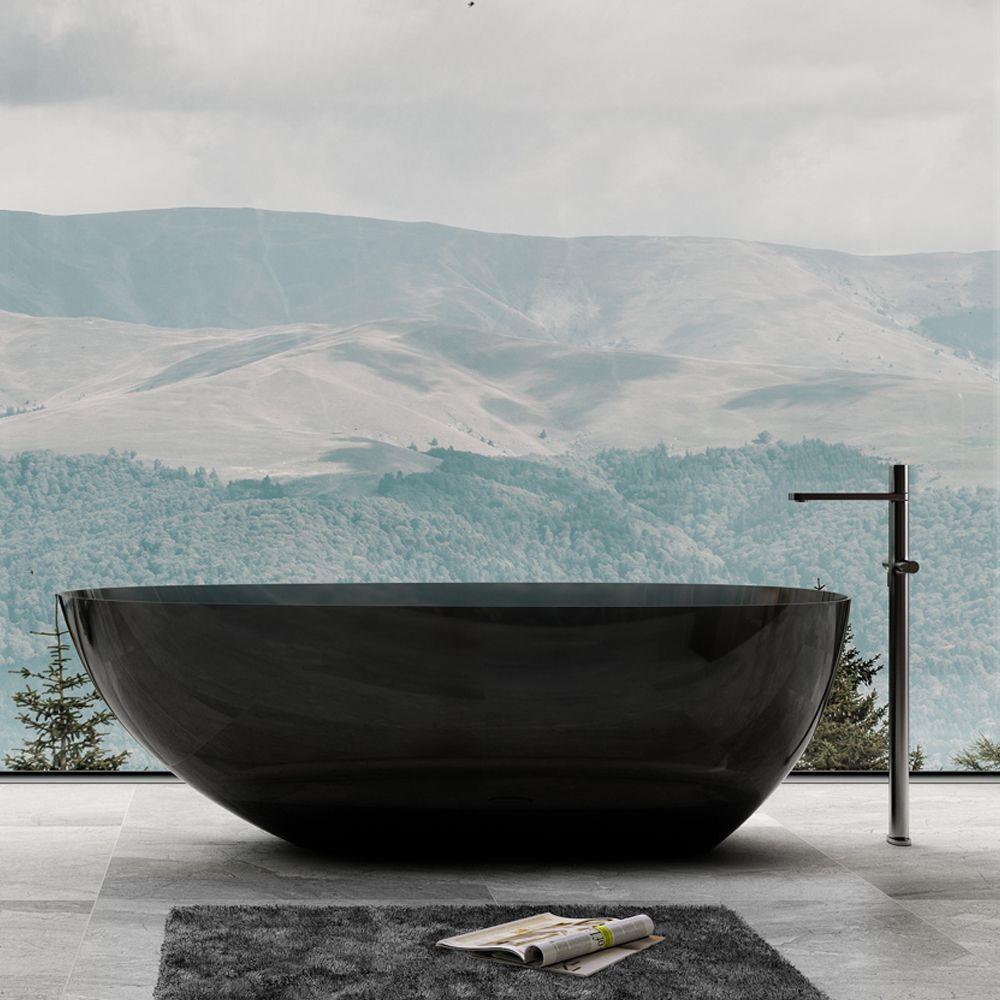 Pure Concept Bağımsız Küvet 170x80 cm Siyah Şeffaf uygulama örneği