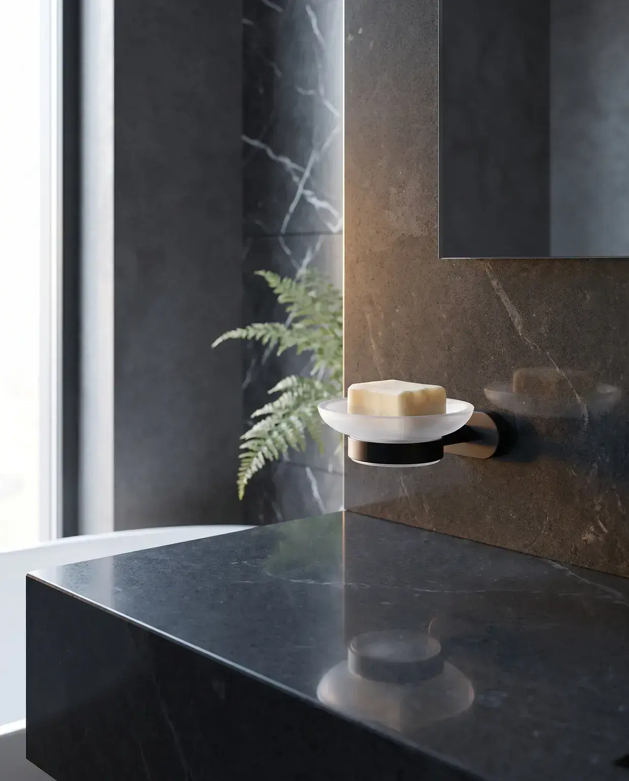 Pure Concept Paris Sabunluk Camlı Siyah uygulama örneği
