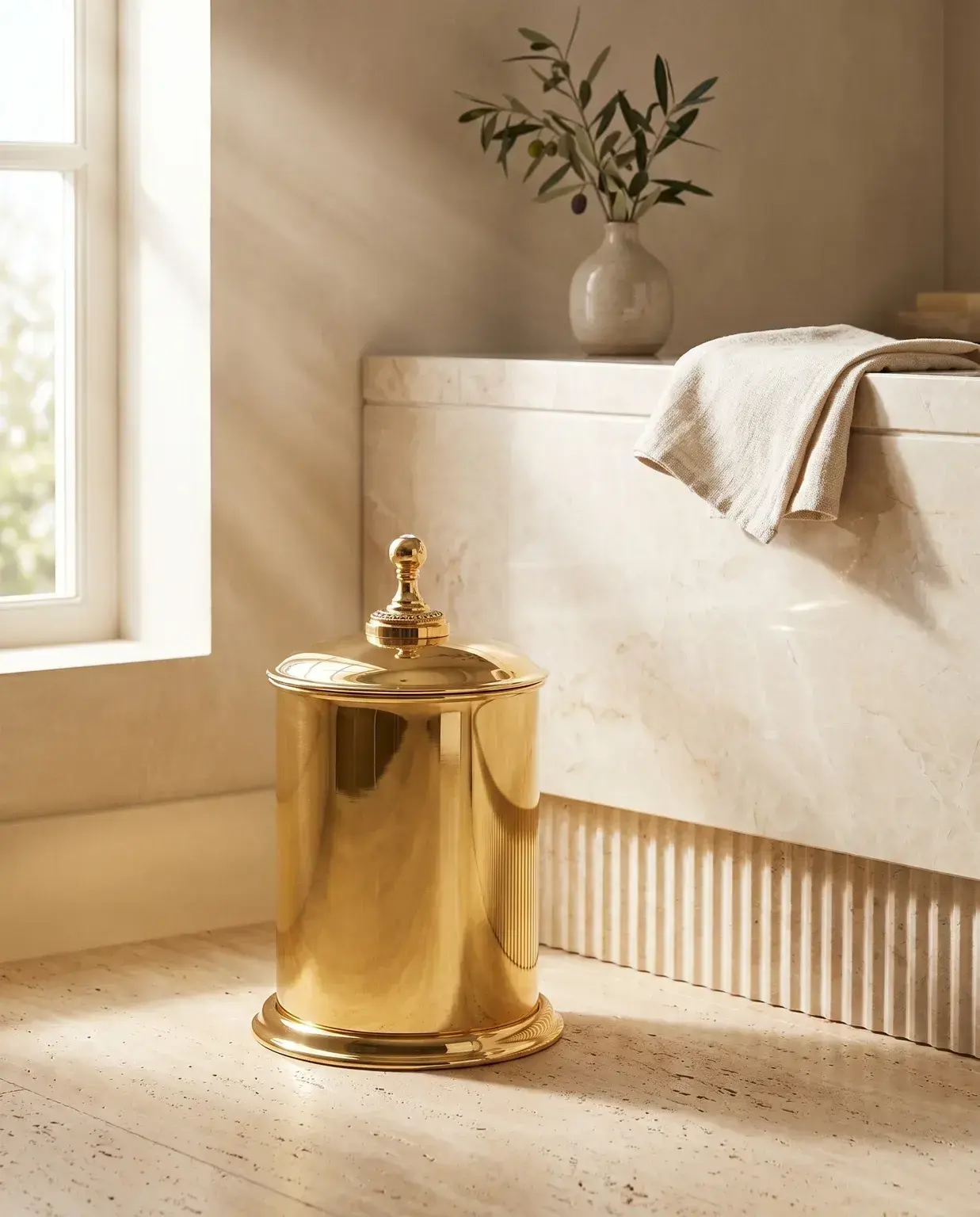 Pure Concept Crystal Çöp Kovası Altın uygulama örneği