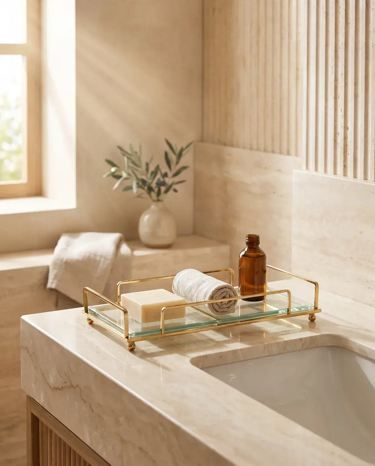 Pure Concept Crystal Set Üstü Aksesuar Tepsisi Altın uygulama örneği