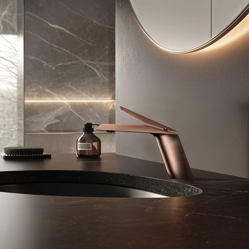 Pure Concept Neo Lavabo Bataryası Fırçalanmış Bronz uygulama örneği
