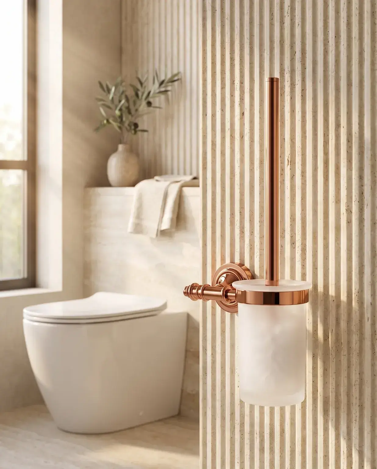 Pure Concept İstanbul Klozet Fırçası Camlı Bronz uygulama örneği