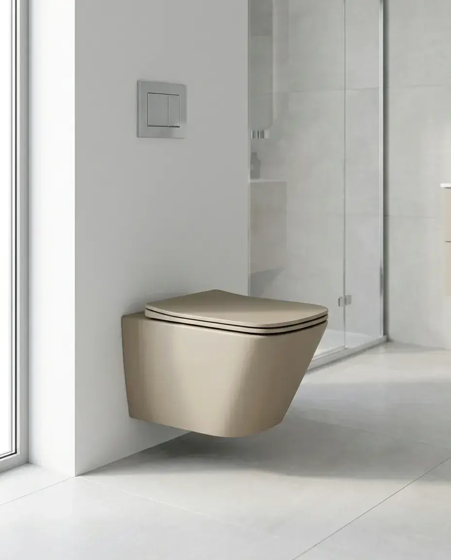 Pure Concept Kanalsız Asma Klozet Mat Cappucino uygulama örneği