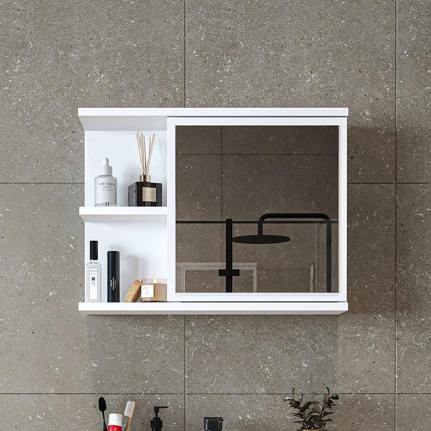 Roomart Ada Aynalı Banyo Dolabı 60 cm Beyaz uygulama örneği