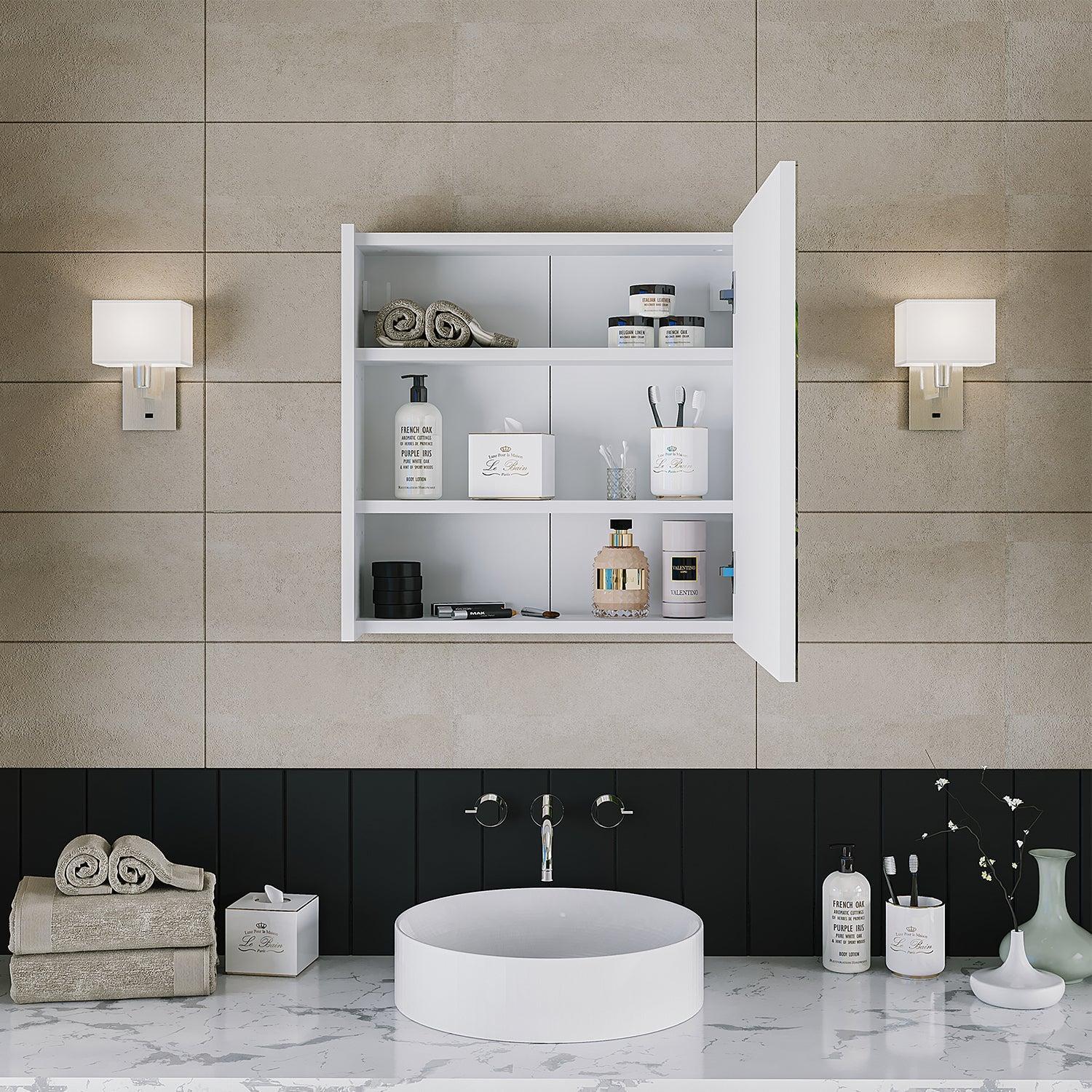 Roomart Atlantic Aynalı Banyo Dolabı 60 cm Beyaz uygulama örneği